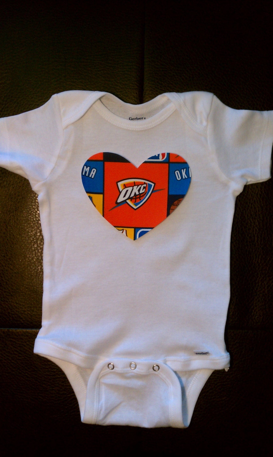 Oklahoma City Thunder Heart Onesie