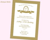 Printable Elegant Gold Cocktail Party invite, wedding, shower, holiday, cocktails, bachelorette