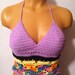 SALE - Music Festival Hippie Lavender Halter Top - Made To Order