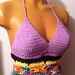 SALE - Music Festival Hippie Lavender Halter Top - Made To Order