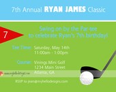 Birthday Invitations:  Mini Golf (for Boy or Girl or in ANY color)