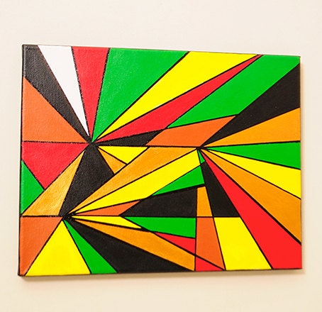 11 x 14 Original Acrylic Geometric Abstract Painting