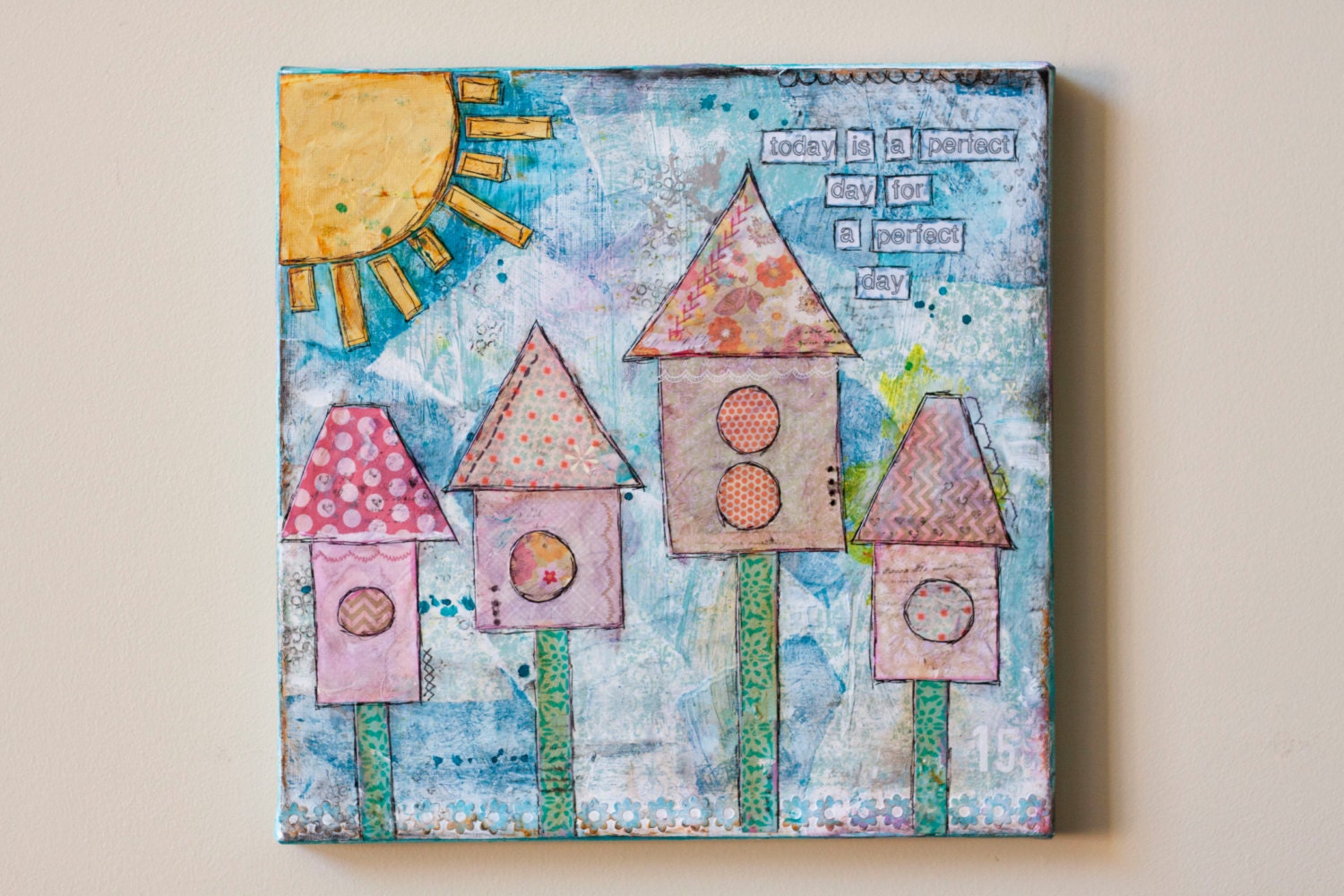 ORIGINAL - It's A Perfect Day - Mixed Media Collage