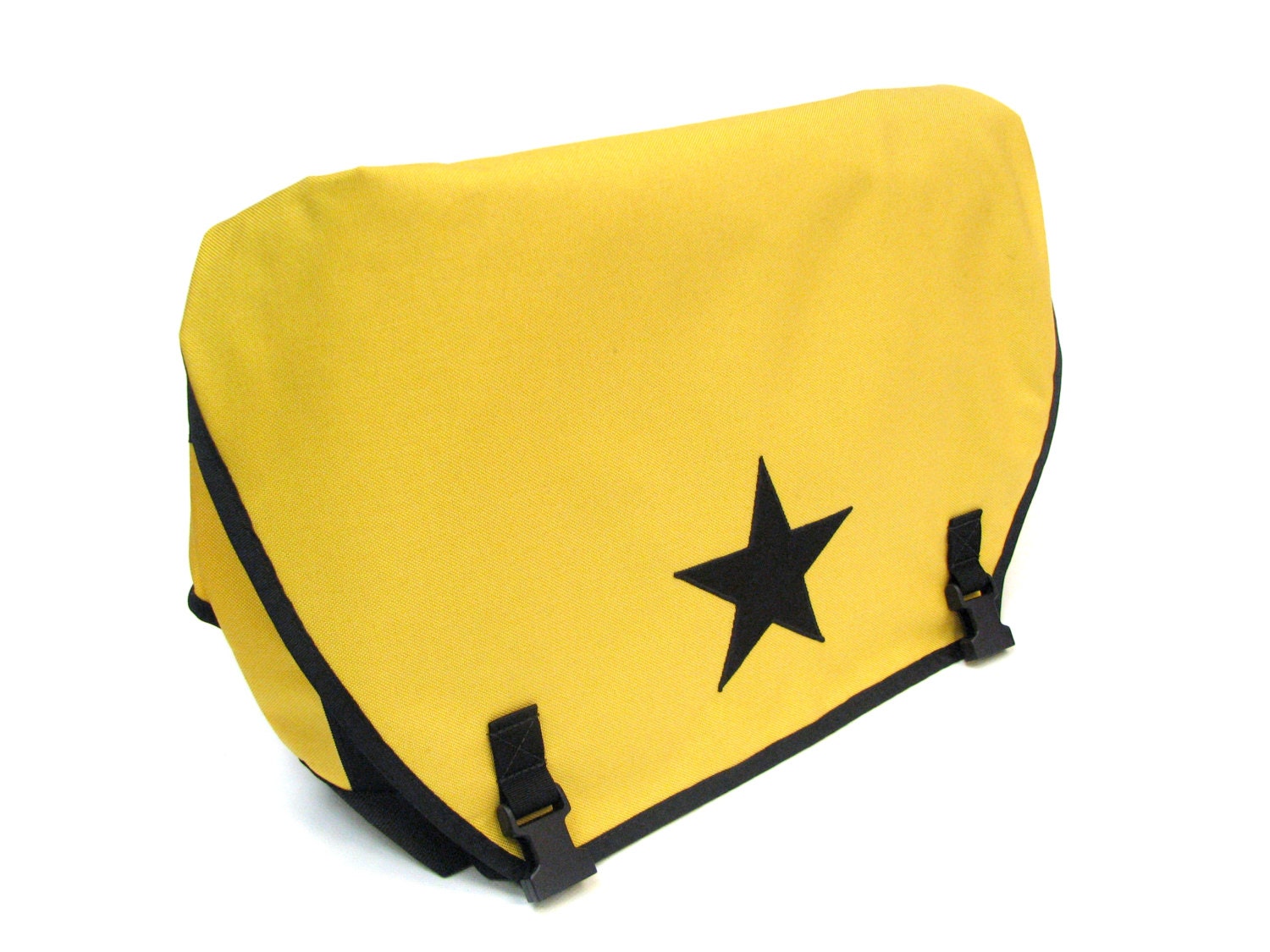 Yellow and Black Medium Waterproof Messenger Bag