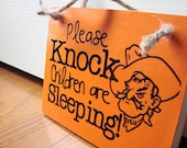 Please knock children are sleeping - sign- sports