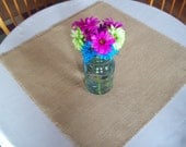 Burlap Table Square 24 x 24 -Table Overlay - Burlap Table Topper