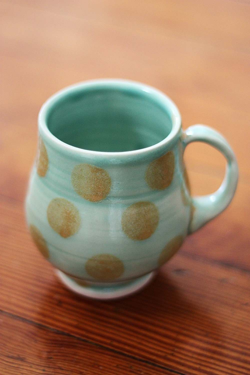 porcelain polka dot mug