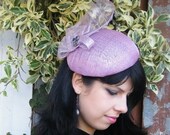 pink glittery sinamay cocktail hat - Derby Ascot  hat fascinator chapeau rose rosa capello damenhut