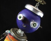 Rainbow Brite Bot - found object robot sculpture assemblage