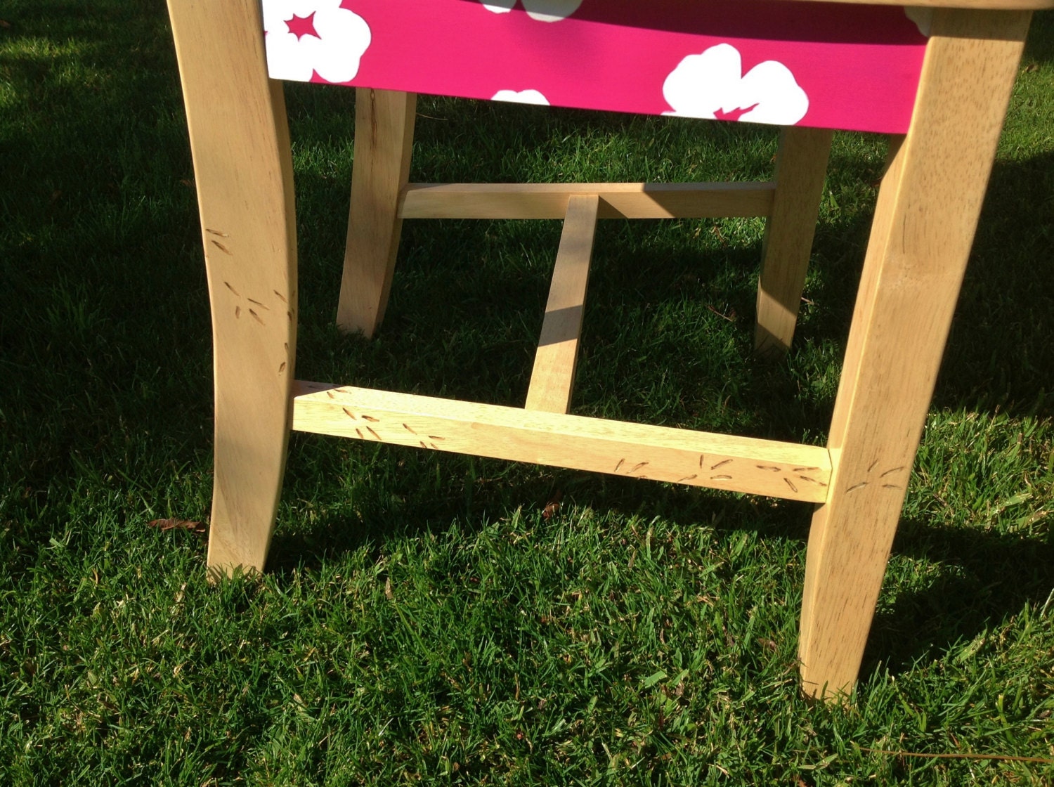 Hand painted girl's surfboard themed accent chair
