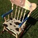 Childs hand painted western rocking chair