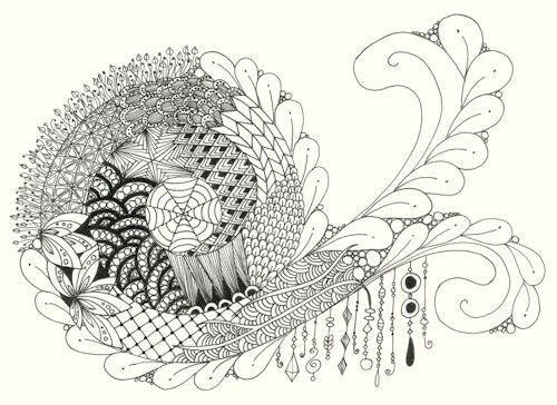 Printable Zendoodle Coloring Page