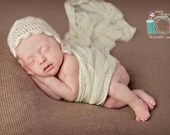 Crochet NEWBORN Mohair Lace Bonnet Photography Prop