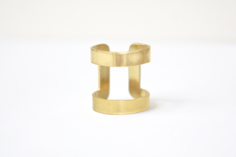 Double Band Brass Ring