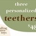 personalized wooden baby gifts - all natural teething / grasping toys for boy and girl, eco-friendly heirloom gifts to welcome newborn