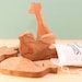 wooden whale RATTLE for baby - an organic teether safe toy, ocean-themed gift with homegrown organic finish