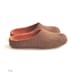 Handmade  wool felted slippers with low counter - orange -brown