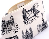 London England Souvenir Cosmetic/Makeup Travel Bag - Birthday Gift, Stocking Stuffer, London Party Favor, Novelty Indie Holiday Gift Idea