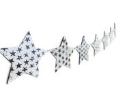 Star Paper Bunting, Country Style Banner, Boy's Room Decoration, Birthday Party Streamer, Photo Prop Garland, Brown Stars