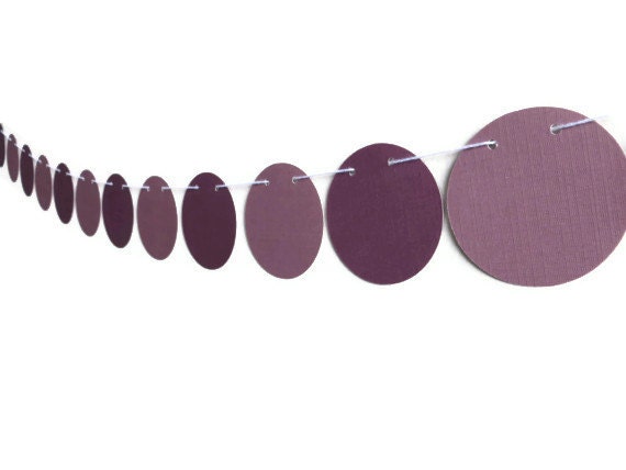 Circle Banner Decoration, Purple Party Streamer, Girl's Bedroom Decoration, Woman's Birthday Party, Mauve Home Decor