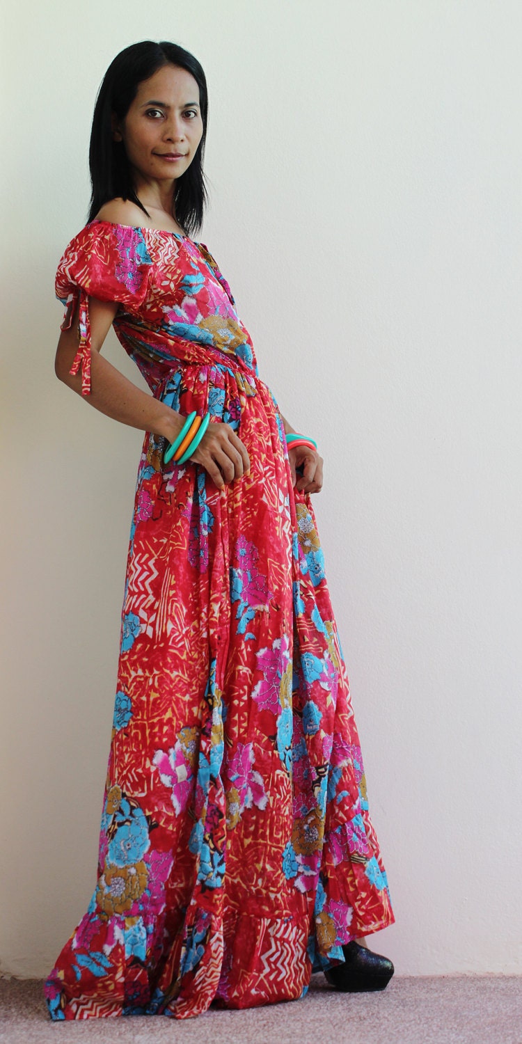 Floral Maxi Dress -  Summer dress flower Print : Women in Love Collection
