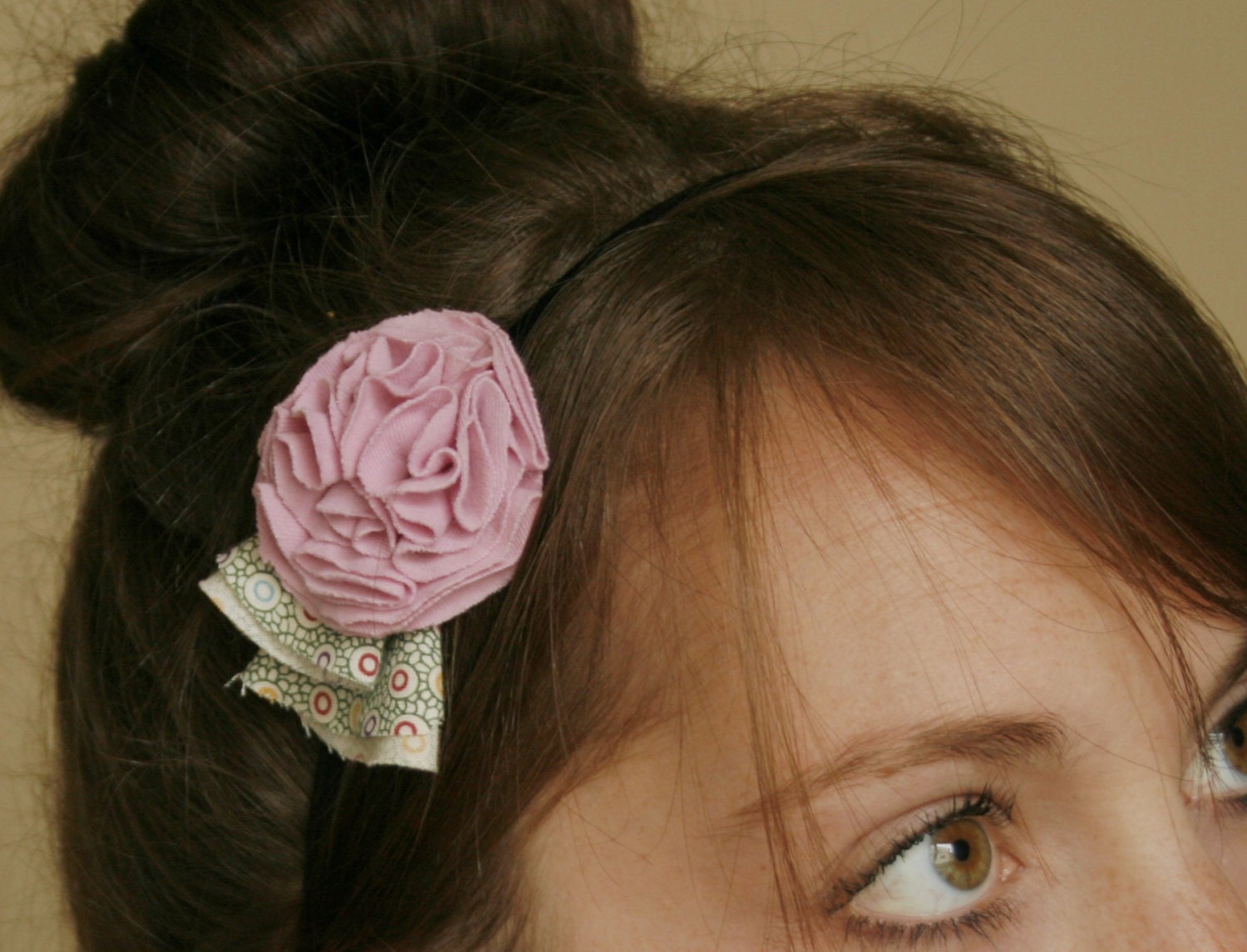 recycled t-shirt flower headband