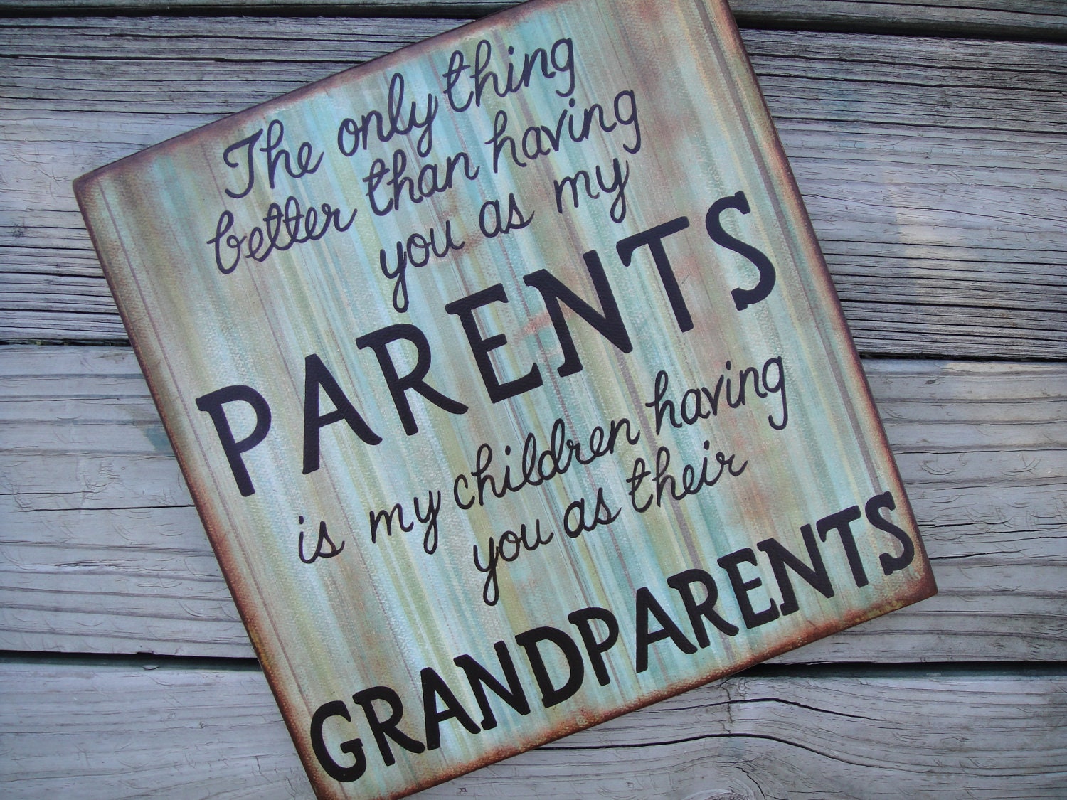 Distressed Wood PARENTS/ GRANDPARENTS Quote Wall by DoodlesinBloom