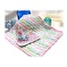 Dish Cloth Wash Cloth Spa Soft 'Pink Pastels' pink green yellow white 100% cotton with scrubbie