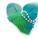 Scarf headband head wrap lime green turquoise blue ear warmer hand knit lace pattern gifts for her gifts under 50