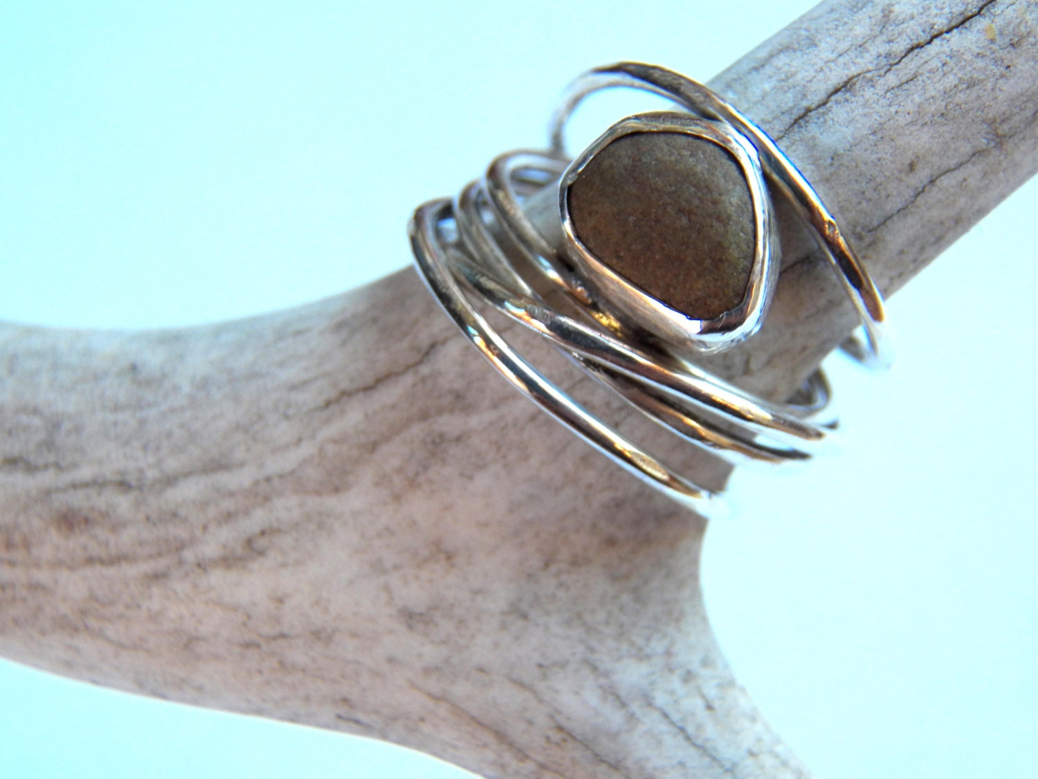 Bound Ring with natural rock