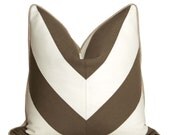 Grey and White Chevron Pillow