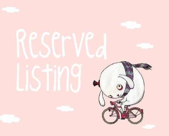RESERVED LISTING for Ginger