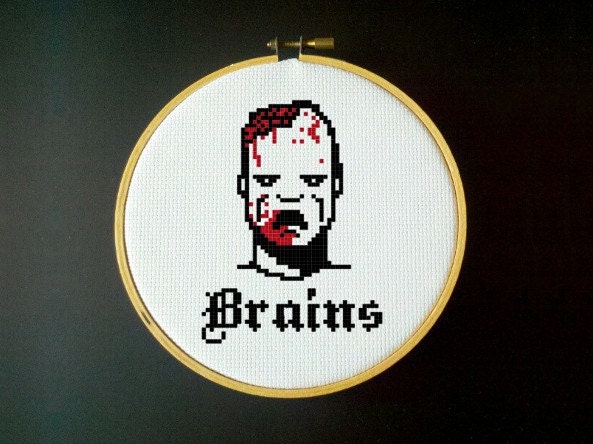 Zombie Brains - Cross Stitch Pattern