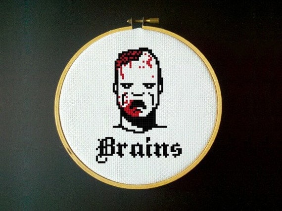 Zombie Brains - Cross Stitch Pattern