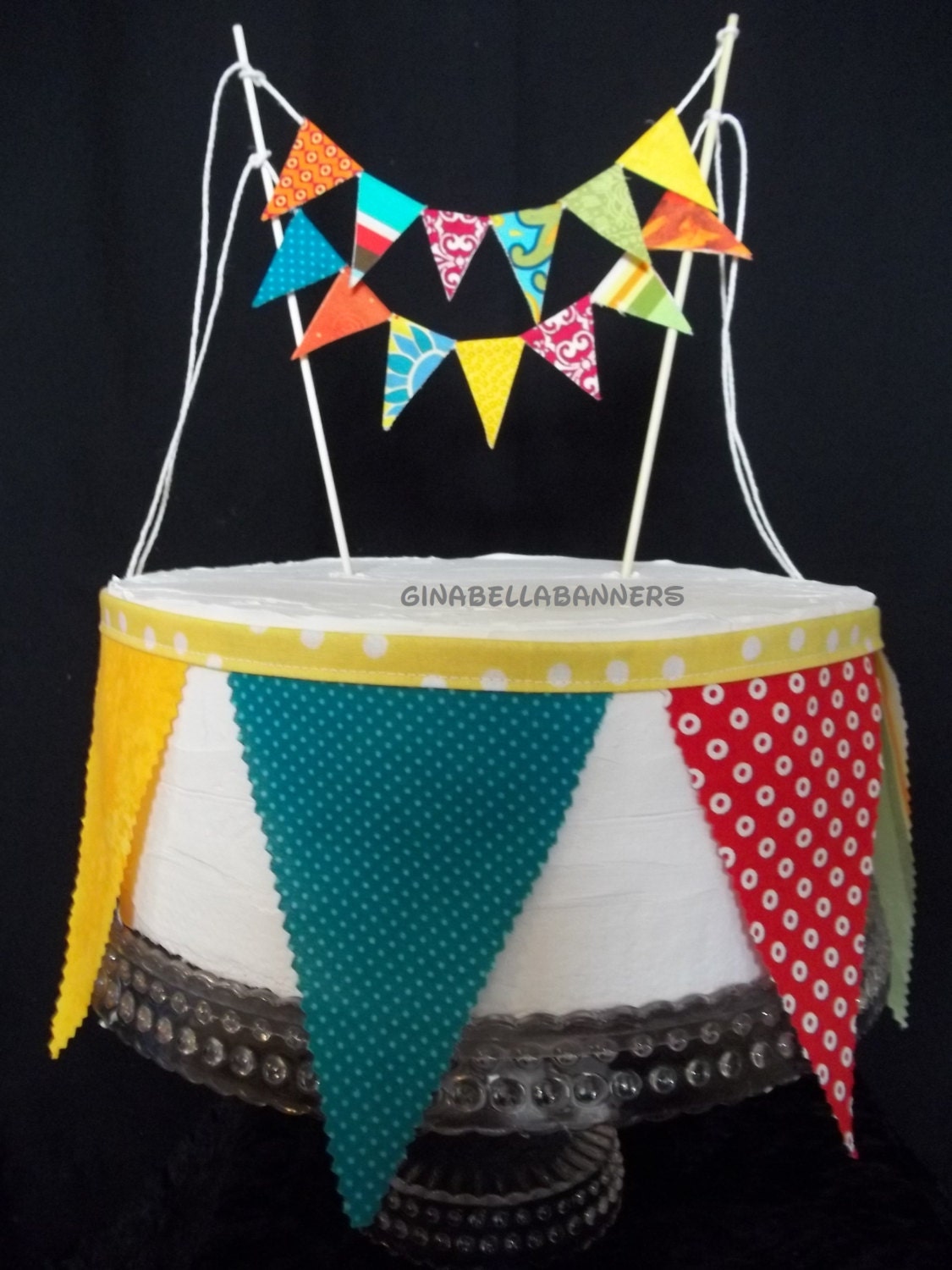 Circus Carnival decoration cake topper Birthday Party banner flag country fair candyland vintage pennant photo prop rainbow baby shower