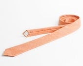 Peach necktie, linen