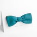 Men's bow tie in mustard and teal
