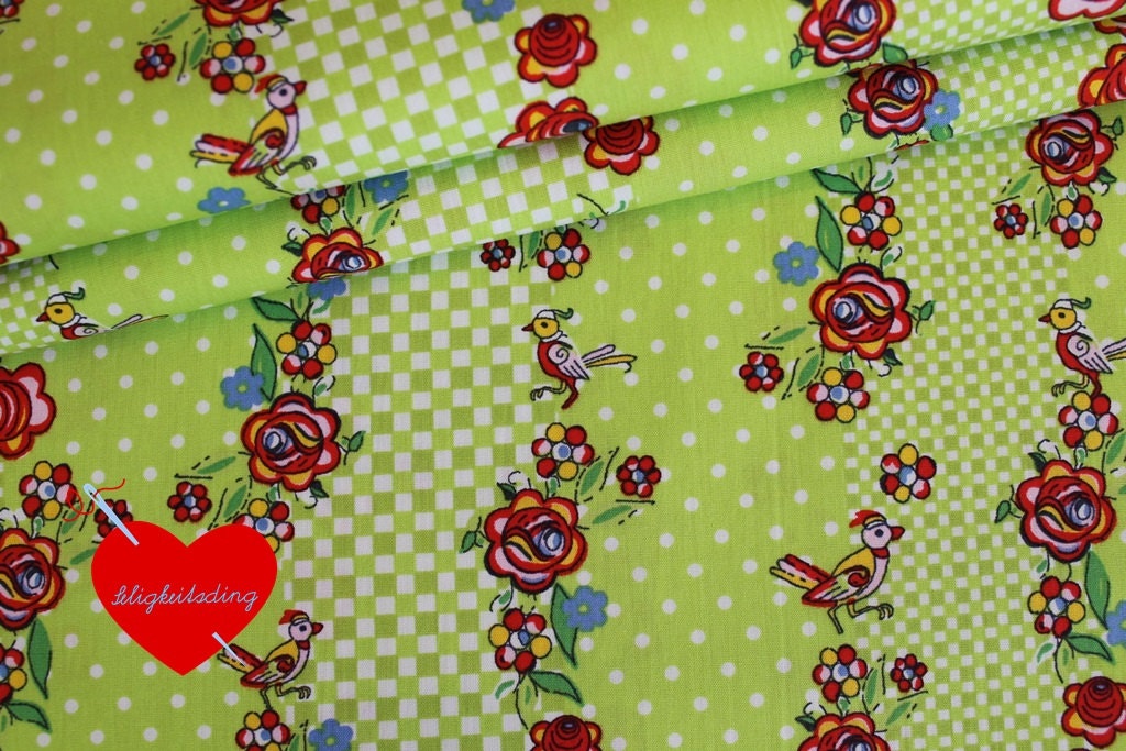 0,5 m Stenzo "old dutch stripes" dutch cotton poplin lime
