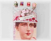 Mixed Media Art Piece Sew Beautiful Chicken Wire Crown