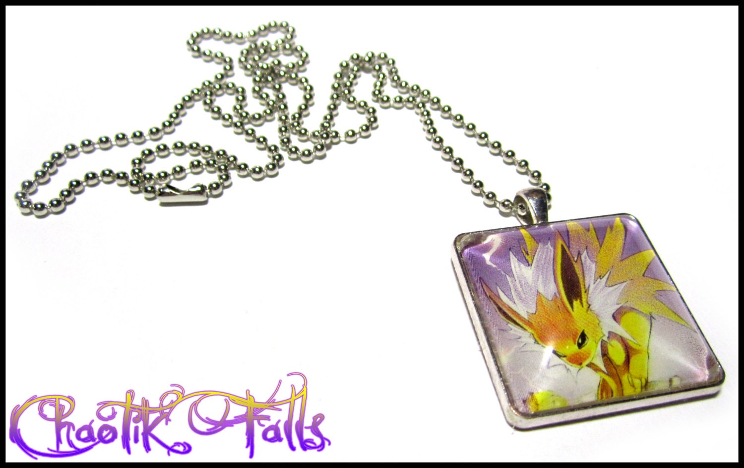 Jolteon Pokemon Pendant Necklace