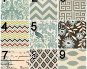 Contemporary Curtains- Pair of Drapery Panels- Premier Prints Village Blue Curtains- 50x84 inch Drapes- You Choose Fabric
