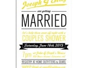couples shower or engagement party invitation - shindig -DIY printable by YellowBrickStudio