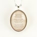 Custom Poem Necklace, Personalized Pendant For Song Lyrics Or Poem
