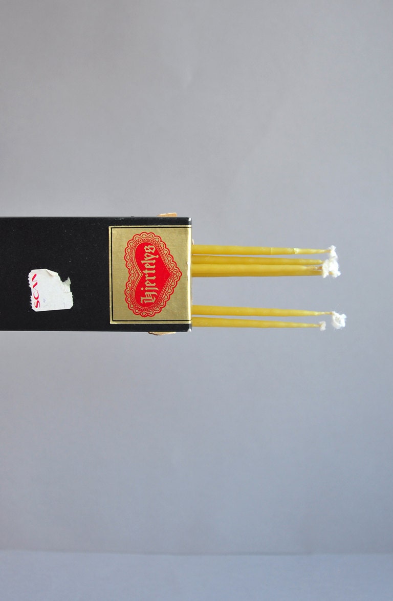 Danish Pear Yellow Tiny Taper Candles - 2 boxes