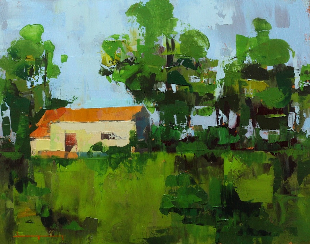 Lucy's House 'Original oil painting on canvas 20" x 16" x 1"by Chance Lee