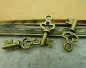 50pcs 8x16mm The Key Antique Bronze Retro Pendant Charm For Jewelry Necklace Charms Pendants C3596