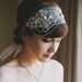 Crystal Headband Veil Head Wrap Art Deco Vintage Inspired Tulle Veil Great Gatsby Wedding Veil 1920's Style - Made to Order - WHITNEY
