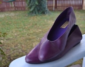 Vintage 80s Plum UNISA Designer Flats - 7