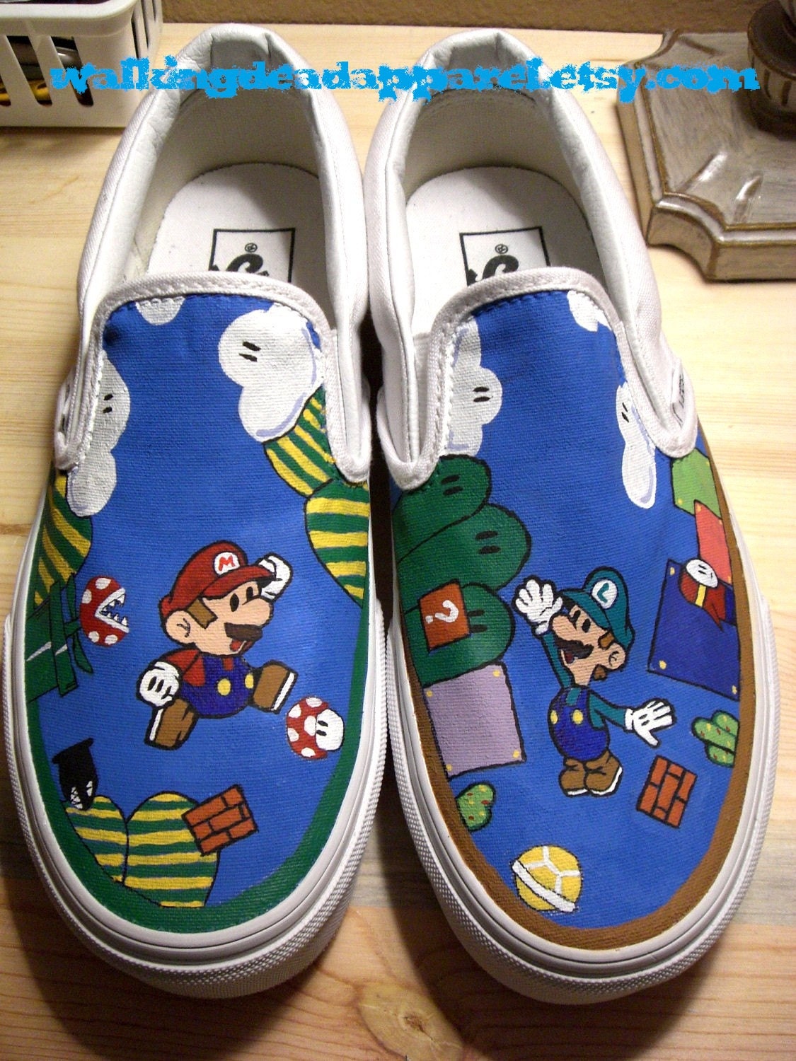 Handpainted Super Mario Bros Shoes (Mario & Luigi)