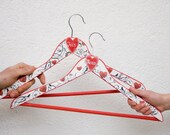 Wedding Hanger For Bride and Groom, His and Hers Hangers, Love Wedding Photo Props, Set of 2, Red & White, Love birds ohtteam